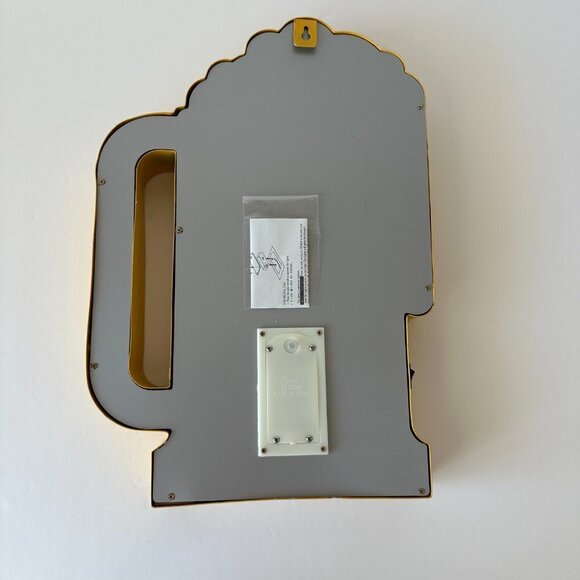 Vintage Tin Metal Yellow & Orange Light Up Beer Mug Wall Decor - Picture 3 of 6